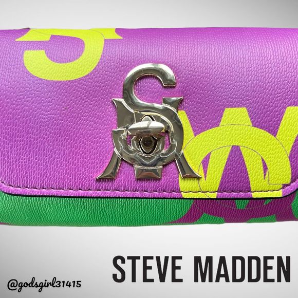 NWT 🦄 Steve Madden BKinder Green Multi Crossbody Bag Purse (BSpeedy Mini) - Picture 10 of 12